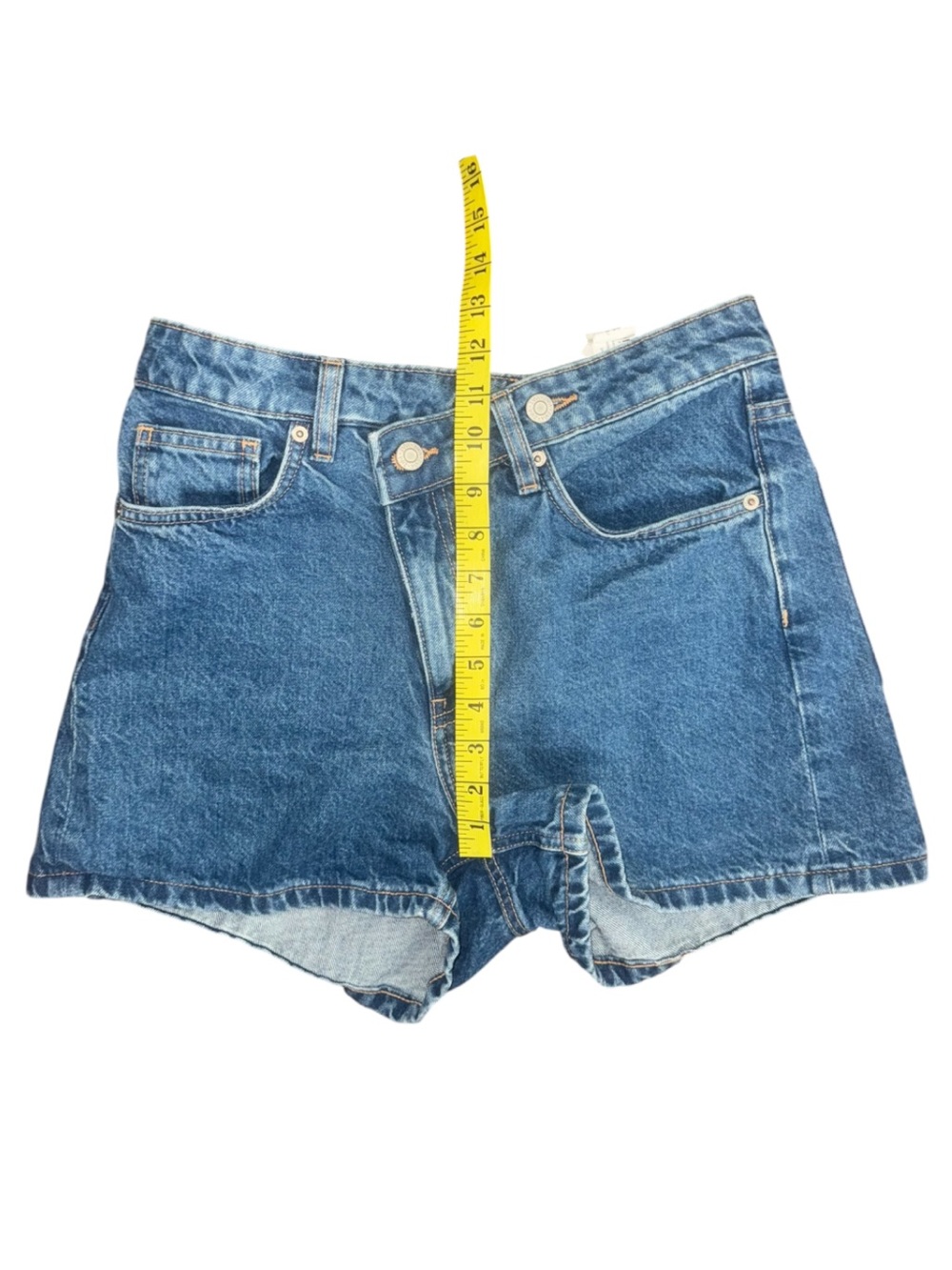Criss Cross High-Rise Denim Shorts - Picture 8 of 10